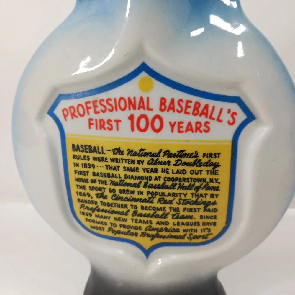Vintage Jim Beam 1969 Baseball 100th Anniversary Decanter Regal China Bottle